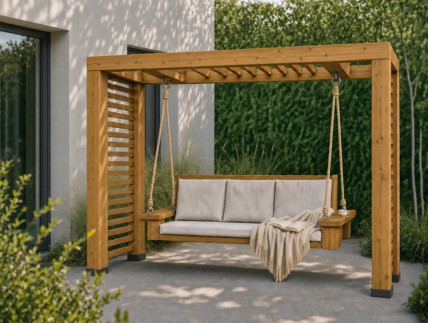 Pergola Compact — Remmers Teak, RC-545